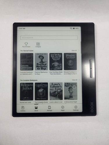 Boox page 7in - ebook, reader