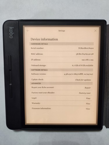 Kobo forma 8gb ereader - forma,